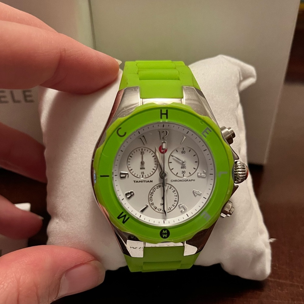 Michele Tahitian Jelly Watch Green 40 MM